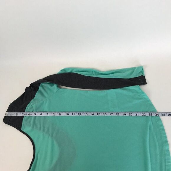 Asics Long Sleeve Athletic Tee Women's Medium Colorblock Scoop Neck Stretch Knit - Picture 6 of 8